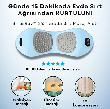 SinusRay™ 3’ü 1 Arada Siyatik-Sırt Masaj & Terapi Cihazı