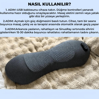 SinusRay™ 3’ü 1 Arada Siyatik-Sırt Masaj & Terapi Cihazı