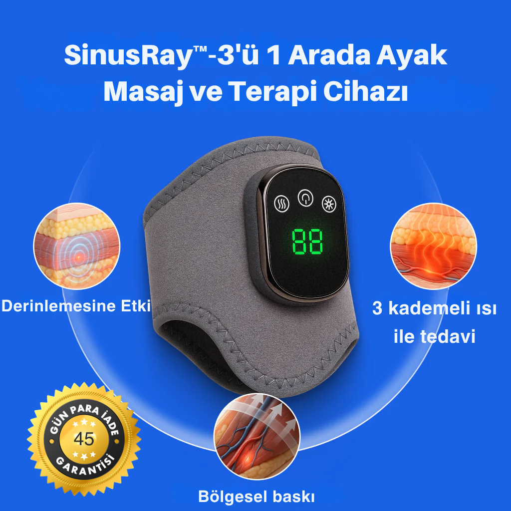 SinusRay™-3'ü 1 Arada Ayak Masaj ve Terapi Cihazı