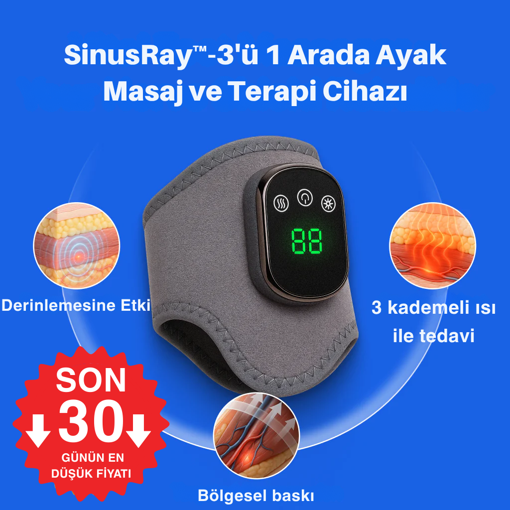 SinusRay™-3'ü 1 Arada Ayak Masaj ve Terapi Cihazı